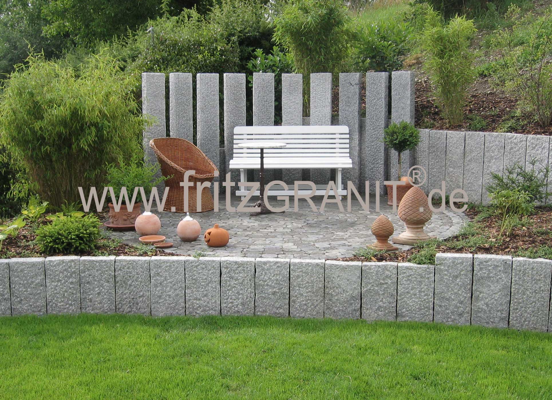 Stelen Granit Stelen Metall Sichtschutz Stelen Granit Stelen Garten 1600-200-D 